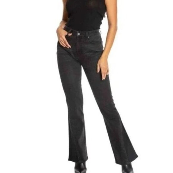 NEW! Juicy Couture Malibu High Rise Stretch Flare Black Jeans Women's Plus 20W - Picture 1 of 14